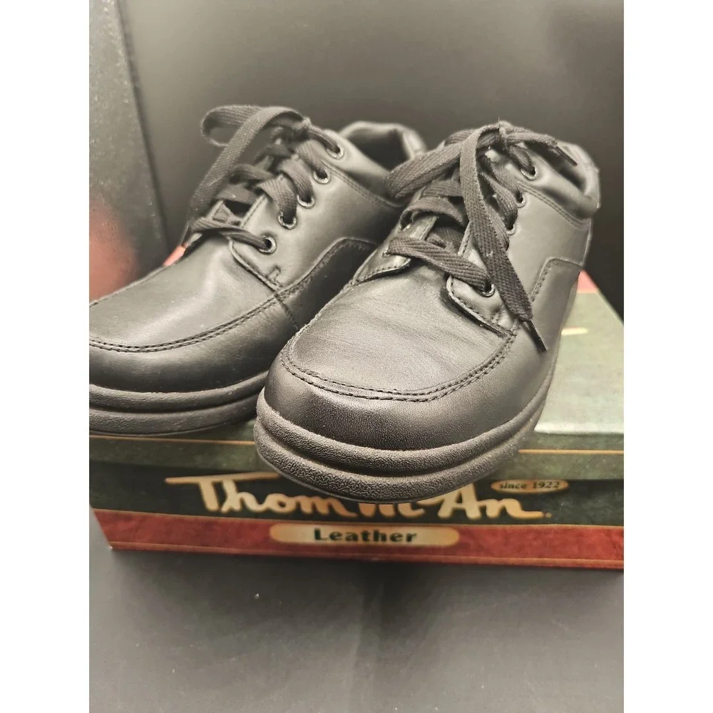 NEW Vintage Thom McAn 10 W Men's Lace-Up Oxford Leather Walker Shoe Blk